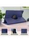 Case Compatible with Galaxy Tab A8 10.5" Case (SM-X200/X205/X207), Galaxy Tab A8 Case 10.5 inch,Auto Sleep/Wake 360° Rotating Stand Folio Leather Case for Tab A8 2022 (Dark blue) - 4