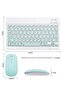 Ultra-Slim Bluetooth Keyboard and Mouse Combo Rechargeable Portable Wireless Keyboard Mouse Set (Green) - 6