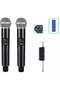 Dual Wireless UHF Handheld Microphone System – Portable Dynamic Mics with Receiver for Karaoke, Singing, Parties