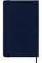 دفتر ملاحظات كلاسيكي من Moleskine، غلاف صلب، كبير الحجم (5 بوصة × 8.2 بوصة)، تصميم مزدوج، مسطر/عادي، أزرق ياقوتي - 3