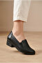 1926 Vardar Black Genuine Leather Women's Heeled Shoes