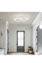 GUDOO Led Ceiling Light Fixture, 4500K Modern Hallway Light, White Square Close to Ceiling Lights - 3
