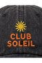 ''Club Soleil'' Embroidered Washed Hat /''Sun Club'' Embroidered Washed Baseball Cap - 3