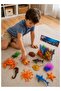 Plastic Sea Animal Toy Set Kids Ocean Creatures Playset With Crab Fish And Accessories - 4