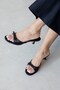Owen Women's Heeled Satin Sandals Black - 2