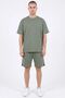 Men's Crew Neck Cotton Side Pocket Slit Comfort Shorts Set - 3