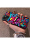 iPhone 13 Compatible Silicone Edge Hard Back Case Couple Phone Case with Line Pattern - 2