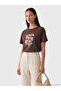 Original Oval Collar Printed Women's T-Shirt