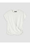 Vision White 100% Cotton Women's T-Shirt - 8