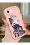 iPhone Se 2020 Compatible Case Camera Protector Pink Silicone Couple Phone Case Girl Pattern