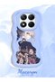 Redmi Note 14 Pro 4g Compatible Case Camera Protector Blue Silicone Couple Phone Case Girl Pattern - 2