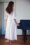Shirt Collar Belted Scarfed Maxi Dress - 4