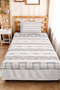 Bohemian Geometric Young Room Single Pique Set - Colorful Striped 160X220 cm Quilted Bedspread - 2