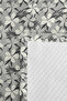 Floral Gray Modern Single Pique Set - Botanical White Anthracite 160X220 cm Quilted Bedspread - 7
