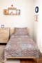 Geometric Tile Young Room Single Pique Set - Modern Gray 160X220 cm Quilted Bedspread - 5