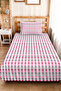 Geometric Pink Young Room Single Pique Set - Modern Gray 160X220 cm Quilted Bedspread - 2