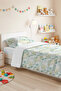 Sea Shell Mint Young Room Single Pique Set - Marine Beige 160X220 cm Quilted Bedspread - 6