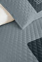 Geometric Gray Young Room Single Pique Set - Modern Anthracite 160X220 cm Quilted Bedspread - 3