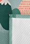 Mountain Themed Mint Children's Room Single Pique Set - Geometric Salmon 160X220 cm Quilted Bedspread - 7