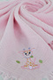 Embroidery Detailed 100% Cotton Baby Muslin Blanket, 4 Layers Multi-Purpose Muslin, 110 X 120 cm - 4