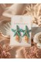 Aqua Star Starfish Earrings - 2