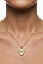316L Steel Gold Pearlescent Flower Locket Necklace