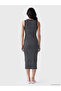 Nevavm Oval Neck Striped Bodycon Dress with a Difference - 4