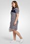 Women Stripe Polo Dress, Multicolor - 3