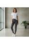 بنطلون ليكرا نسائي منقوش باللون الأنثراسايت BB2615 - 3