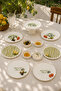 Oliva 11 Piece 6-Person Stackable Ceramic Breakfast and Serving Set with Olive Pattern - 2