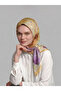 Brush Strokes Polka Dot Abstract Pattern Double Sided Scarf - Purple Yellow