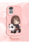 Redmi Note 11S Compatible Case Camera Protector Pink Silicone Couple Phone Case Panda Pattern - 2
