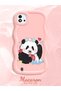Realme C11 2021 Compatible Case Camera Protector Pink Silicone Couple Phone Case Panda Pattern - 2