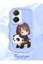 Vivo Y27 Compatible Case Camera Protector Blue Silicone Couple Phone Case Panda Pattern - 2