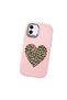 iPhone 12 Compatible Case with Camera Protection Pink Silicone Couple Phone Case with Heart Pattern - 3