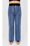 Plus Size Special Design Series Stoned Wide Leg Zippered Summer Women's Trousers