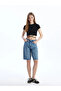 Xside Black Crew Neck Straight Short Sleeve Women's Crop - 2