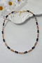 Certified Cube Iolite, 4 mm Sunstone Natural Stone Necklace - 3