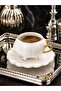 6-Person Porcelain Acar Britton Gold Coffee Cup Set - 2