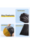 50pcs 60x80cm black 50L Black Garbage Bags 60x80cm Extra Large Tear-Resistant for Outdoor Garden Lar - 3