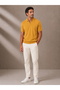 Half-Zip Premium Polo Collar Knitwear T-Shirt - Cotton & Tencel - 3