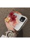 iPhone 11 Compatible Silicone Edge Hard Back Case Couple Phone Case with Floral Pattern - 4