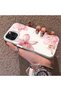 iPhone 11 Pro Compatible Silicone Edge Hard Back Case Couple Phone Case with Floral Pattern - 2