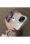 iPhone 13 Mini Compatible Silicone Edge Hard Back Case Couple Phone Case Tower Pattern - 4