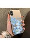 iPhone XS Max Compatible Silicone Edge Hard Back Case Couple Phone Case with Floral Pattern - 3