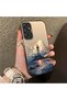 Samsung Galaxy A24 Compatible Silicone Edge Hard Back Case Couple Phone Case Tower Pattern - 3