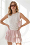 Women's Cream Drape Detailed Backless Lace Blouse Blz-19003421 - 2