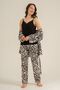 Women's Black Dressing Gown Set Pc9282-S-V1 - 4