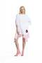 White Oversize T-Shirt with Logo Printed on the Back 19024