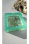 Shiny Water Green Pearlescent Transparent Colored Small Seashell Decorated Square Shaped Ash Tray Handmade Epoxy Gift - 5